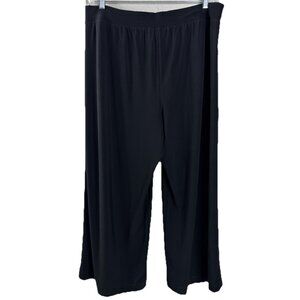 C EST 1946 Crop 18/20 (Actual 36x24) Black Wide Leg Poly/Span Wrinkle Free EUC